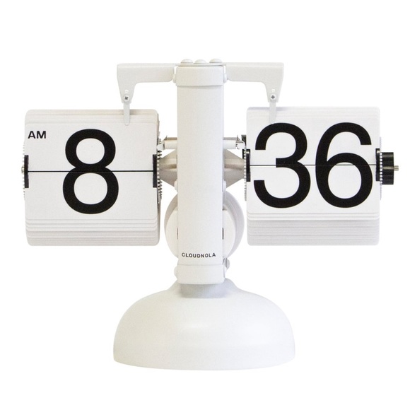 NWT Cloudnola Flip Clock White Limited Edition unique decor